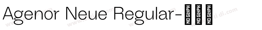 Agenor Neue Regular字体转换